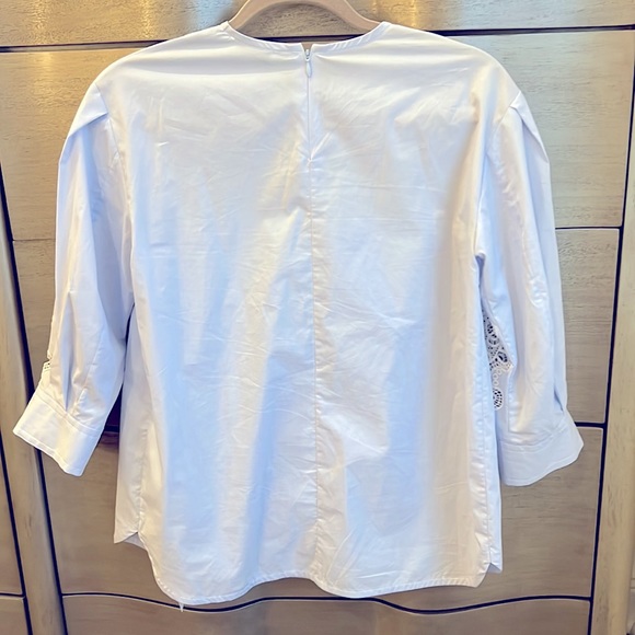 Sandro Blue Poplin Tunic Top - Picture 5 of 5